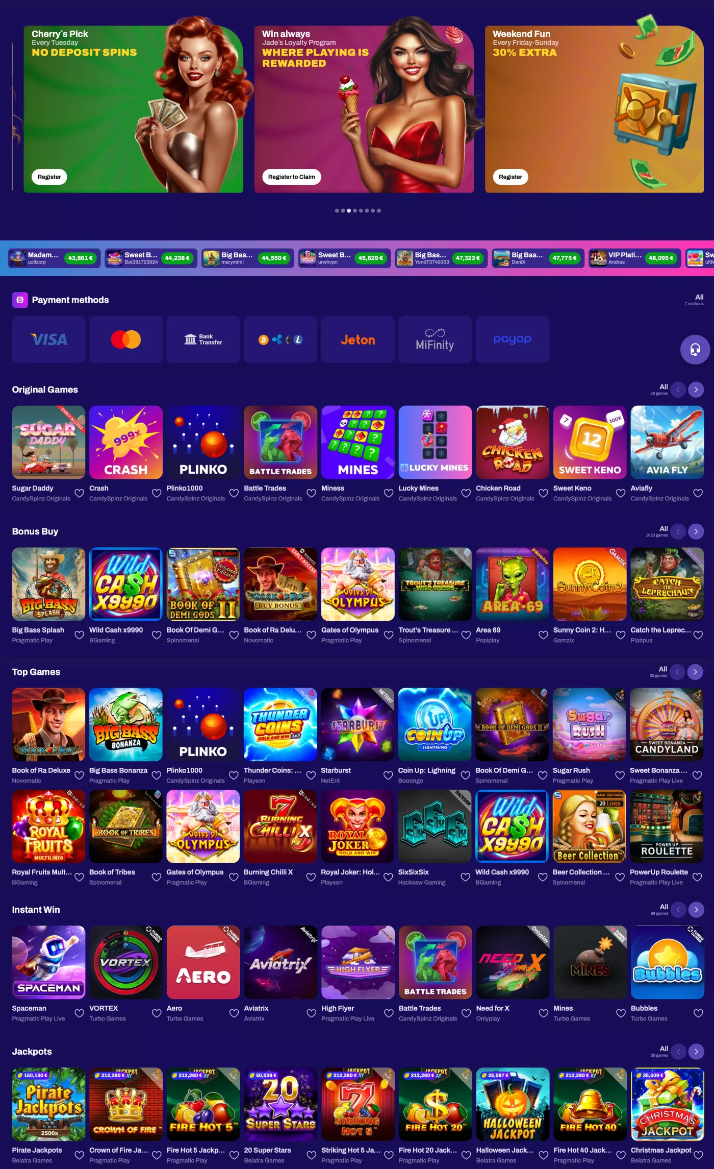 beste bonussen alleen bij ons candyspinz casino